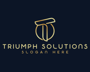 Modern Luxury Tech Letter T logo design