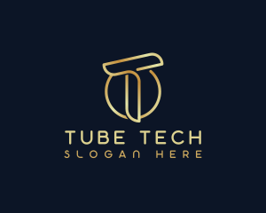 Modern Luxury Tech Letter T logo design