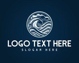 Ocean Sea Surf Wave logo