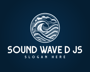 Ocean Sea Surf Wave logo design