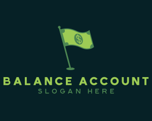 Dollar Flag Currency logo design