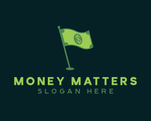 Dollar Flag Currency logo design