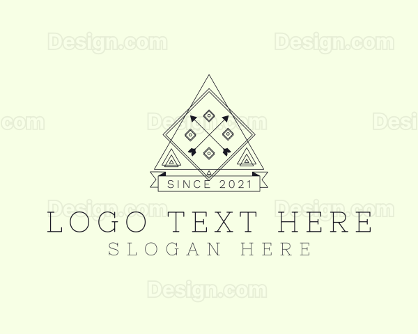 Triangle Arrow Diamond Banner Logo