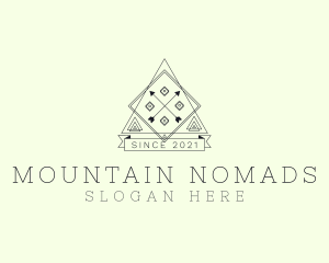 Triangle Arrow Diamond Banner logo design