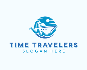 Cruise Ship Travel Tour logo design