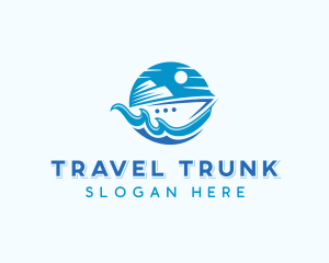 Cruise Ship Travel Tour logo design