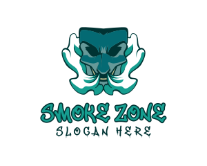 Mask Vaping Smoke  logo design