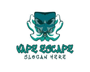 Mask Vaping Smoke  logo design