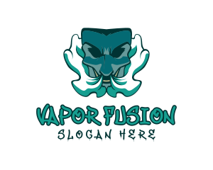 Mask Vaping Smoke  logo design