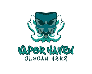 Mask Vaping Smoke  logo design