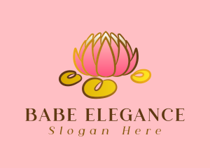 Pink Elegant Lotus logo design