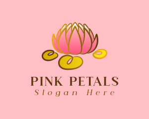 Pink Elegant Lotus logo design