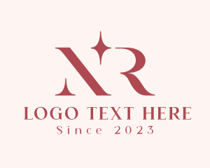 Sparkle Letter NR Monogram logo