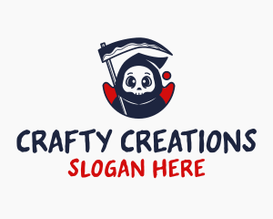 Scythe Grim Reaper logo design