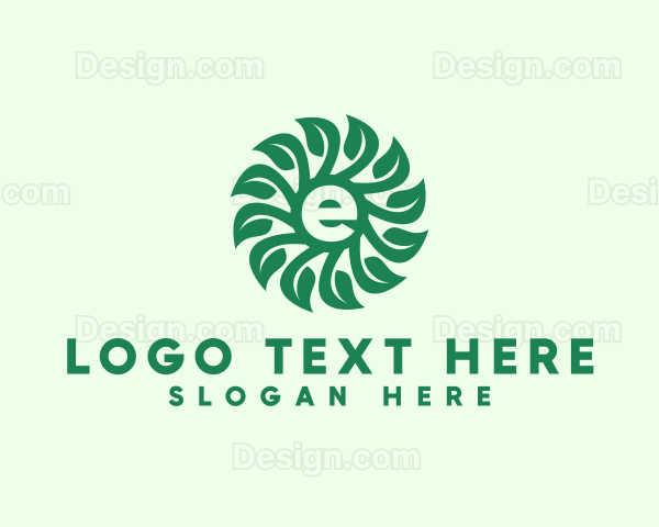 Eco Gardening Letter E Logo