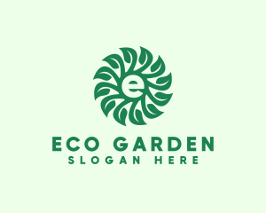 Eco Gardening Letter E logo design