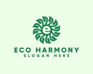 Eco Gardening Letter E logo design