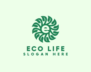 Eco Gardening Letter E logo design