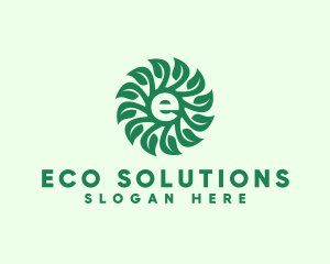 Eco Gardening Letter E logo design