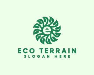 Eco Gardening Letter E logo design