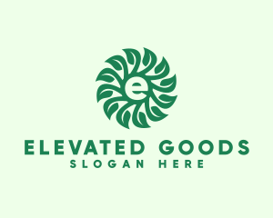 Eco Gardening Letter E logo design