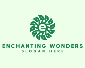 Eco Gardening Letter E logo design