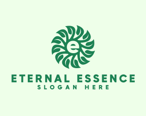 Eco Gardening Letter E logo design