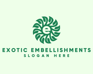 Eco Gardening Letter E logo design