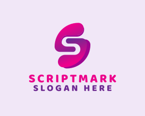 Purple Tech Letter S  logo design