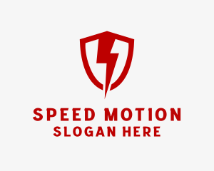 Lightning Bolt Shield logo design