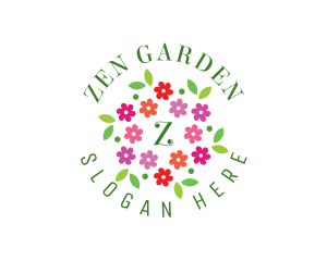 Flower Garden Floral Decoration logo design