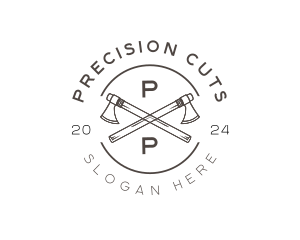 Wooden Axe Cutter logo design