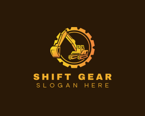 Gear Digger Excavator logo design