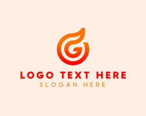 Diesel - Burning Flame Letter G logo design
