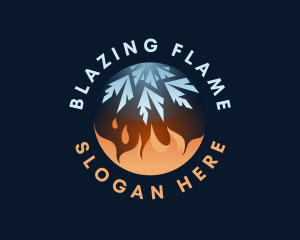 Ice Flame Element logo design