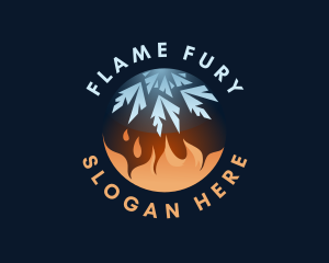 Ice Flame Element logo design