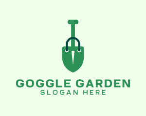 Shovel Shopping Bag logo design