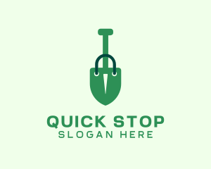 Shovel Shopping Bag logo design