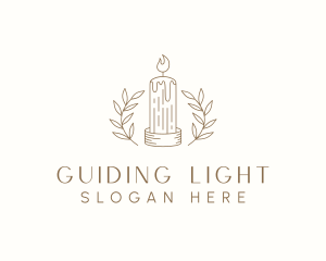 Wax Candle Aromatherapy logo design