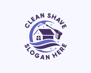 Pressure Washer Cleaning logo design