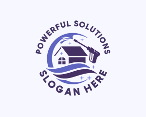 Pressure Washer Cleaning logo design