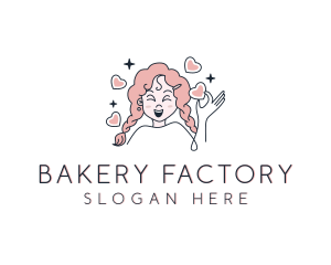 Happy Girl Cake Bakery logo design