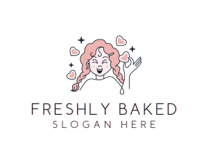 Happy Girl Cake Bakery logo design