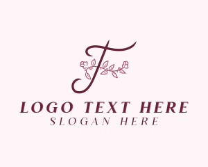 Aesthetic Floral Spa Letter F logo