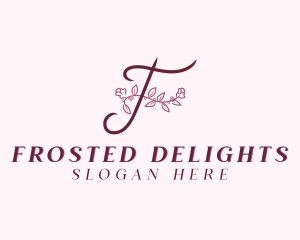 Aesthetic Floral Spa Letter F logo design