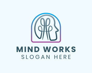 Human Head Brain Idea logo design