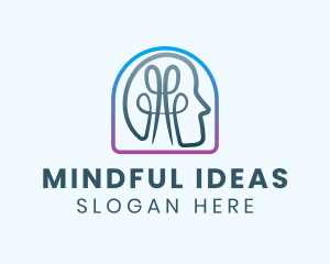 Human Head Brain Idea logo design