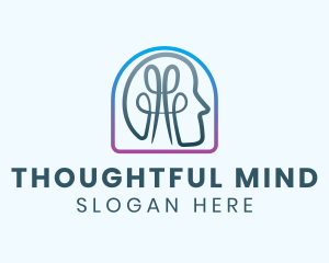 Human Head Brain Idea logo design