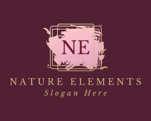 Natural Leaf Frame logo design