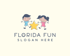 Children Playground Star logo design